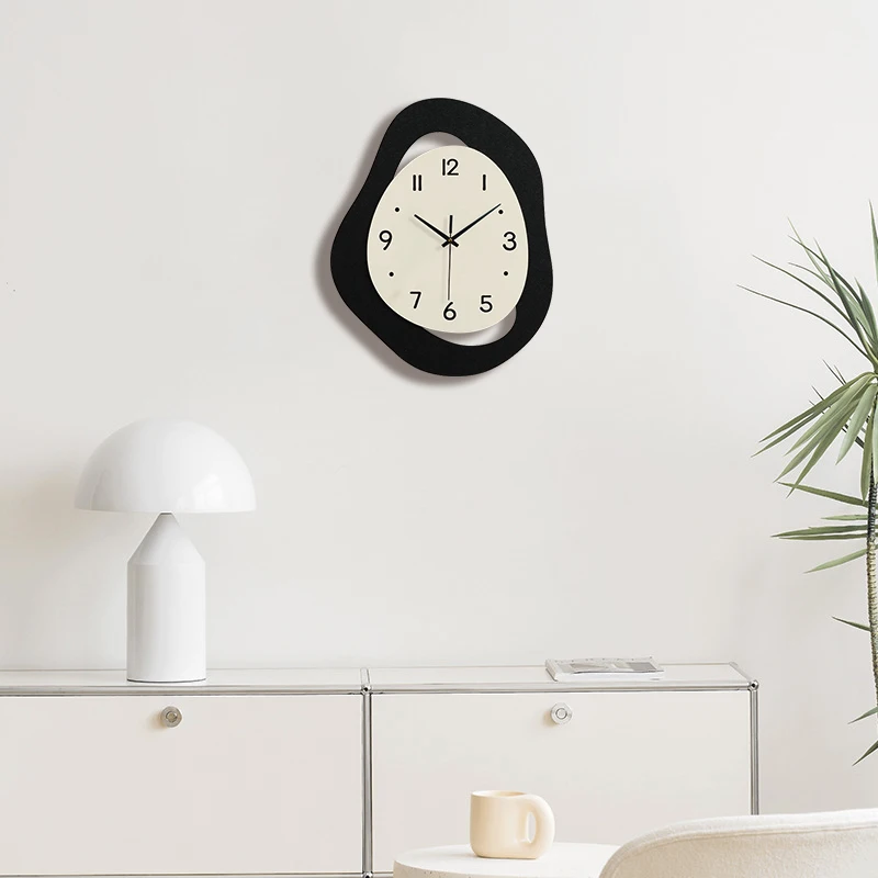 Modern creative digital wall clock twisted irregular shape clock room living room home personality decoration