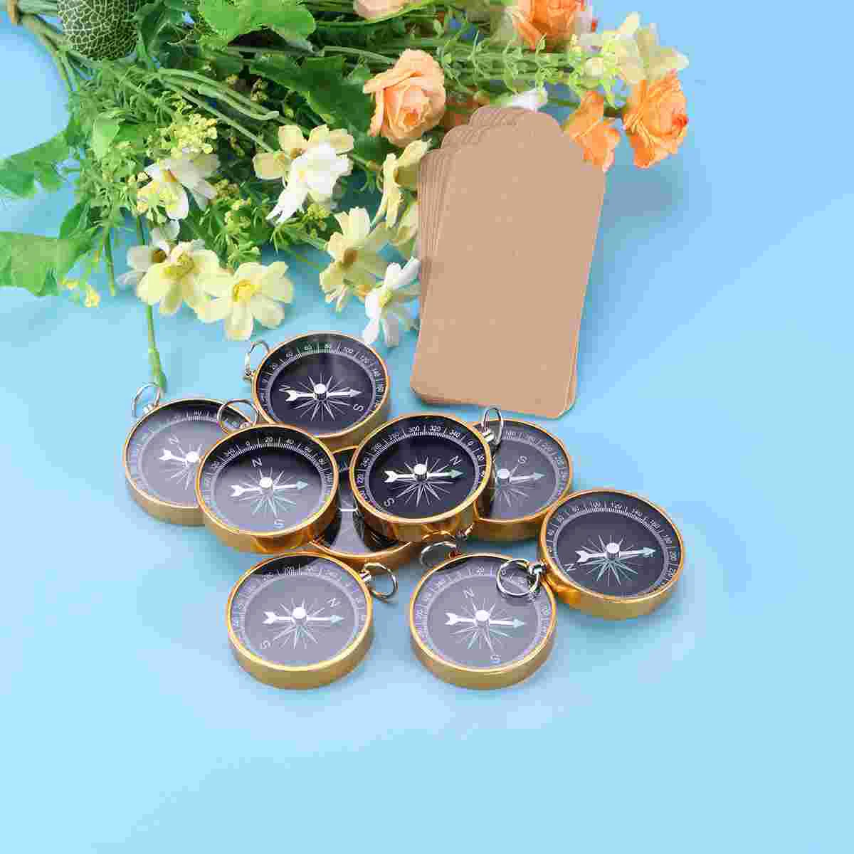 10Pcs Compass Pendant Portable Decorations Birthday Wedding Party Gift Favors pocket compass mini compass