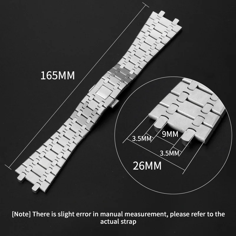 Stainless Steel Watchband For AP 15400 15703 AP ROYAL OAK Audemars Piguet Royal Oak Watch Strap 26mm Men Bracelet wristband