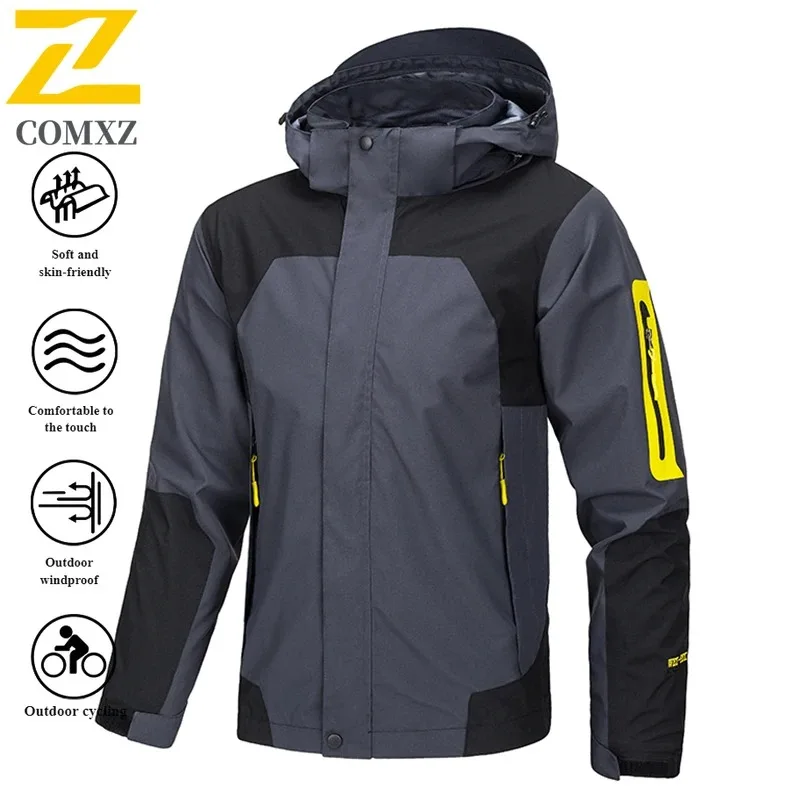

COMXZ Professional Cycling Jacket For Men Waterproof Mountain Road Bike All Weather Sports Windbreaker Rainwear Commute Gear