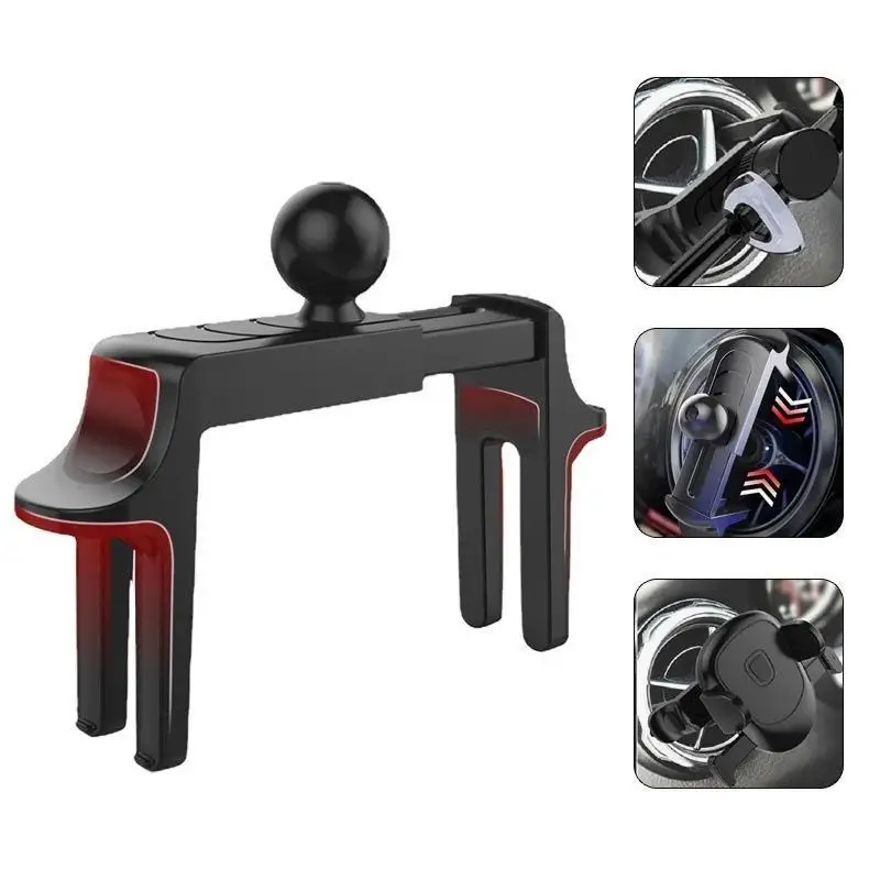 1Pcs Universal 17mm Ball Head Base Reliable Adapter for Car Round Air Outlet Phone Holder for Outdoor Trips