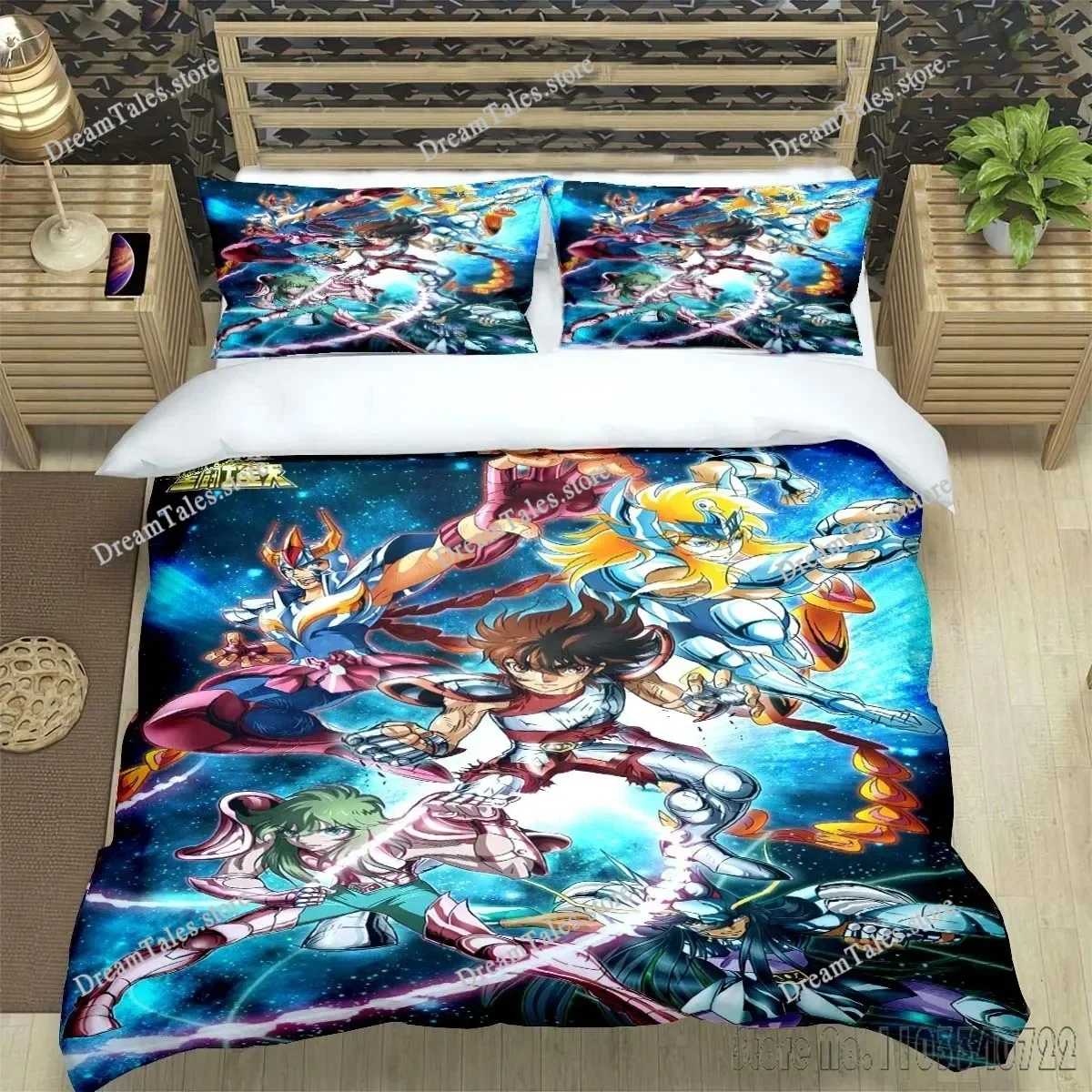 Saint Seiya 3D Duvet Cover Set HD Comforter Cover for Kids Bedding Sets Bedclothes Bedroom Decor Home Textileextile Luxury Gift