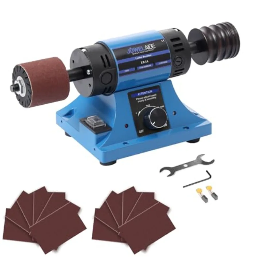 

Leather Burnishing Machine Variable Speed Leathercraft Bench Grinder Polishing Tool Sanding Machine Rosewood Wheel for Leather
