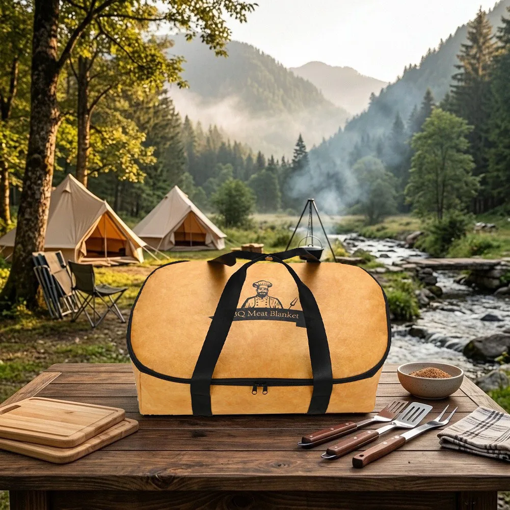 Large Brisket Holder BBQ Resting Bag For Meat Resting Phase 6-layer Insulation System Extra Large Capacity Dual Carrying Handles