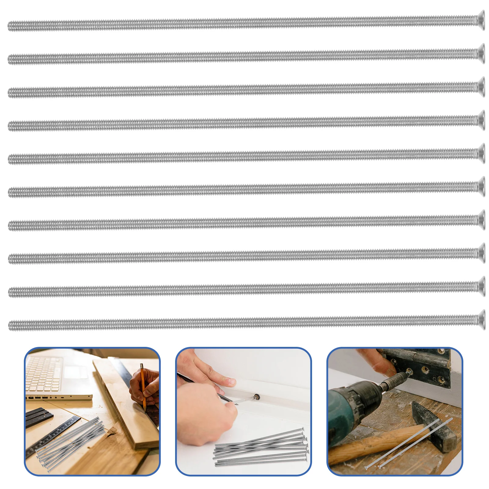 

10 Pcs Hinge Cross Counterscrew Outlet Screws Stainless Steel Outlets Electric Socket