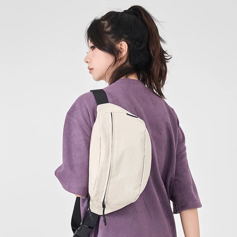 Business Thin Crossbody Shoulder Bag For Women Men Fashion Waterproof Waist Fanny Pack Chest Bags Black Best iPad Bumbag view 6