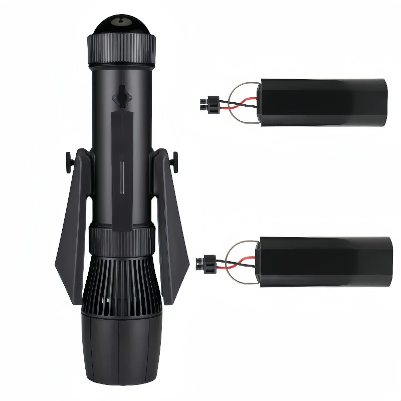 

Submarine thrusters with floating fins, dual battery removable kit