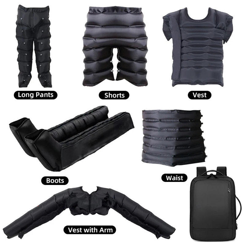 

Профессиональный массажер с воздушной волной, аксессуары для массажеров под давлением воздуха, шорты, брюки, рука, талия, холодный компресс, чехол для ног, беспроводной перезаряжаемый