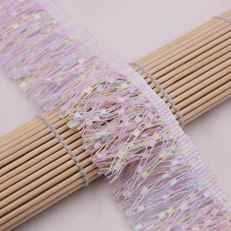 1 Yard Spitzenband, Seidenquasten, Fransenbesatz, Quasten zum Nähen für Schmuck, DIY-Bekleidung, Stoffzubehör, Quasten, Handwerkszubehör – Detail 9