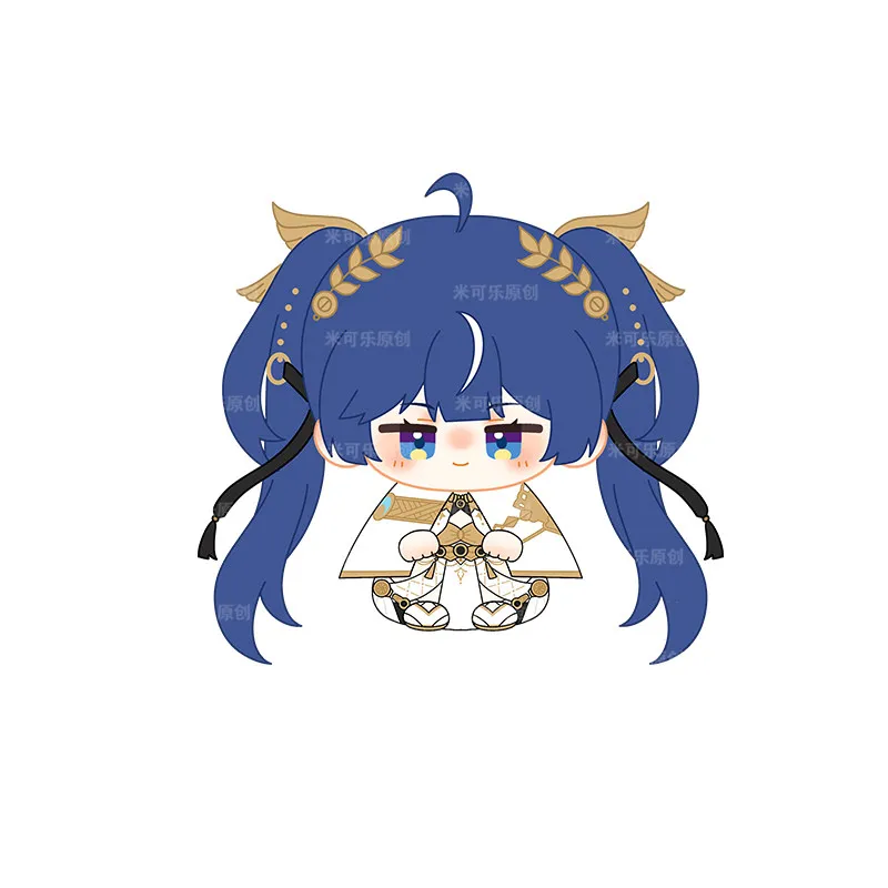 Cute 12CM Anime Wuthering Waves Iuno Plush Cosplay Pendant Bag Keychain Decoration Hangable Ornaments Sitting Postion Maumet