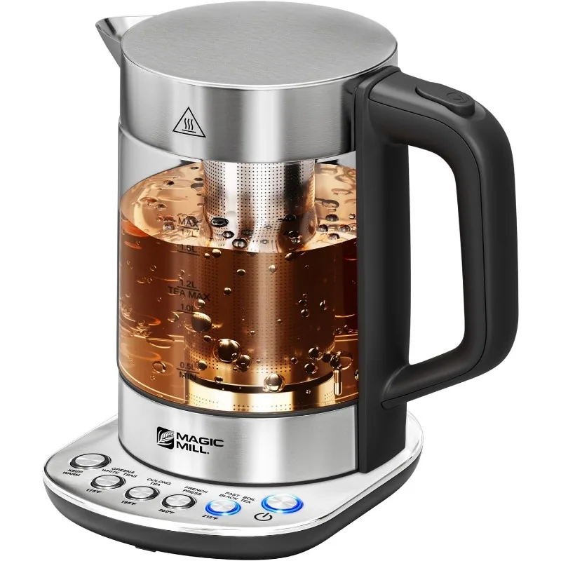 Pro Electric Kettle with tea Infuser and Temperature Control - Keep Warm Function, Rapid Boil, Automatic Safety Shut Off