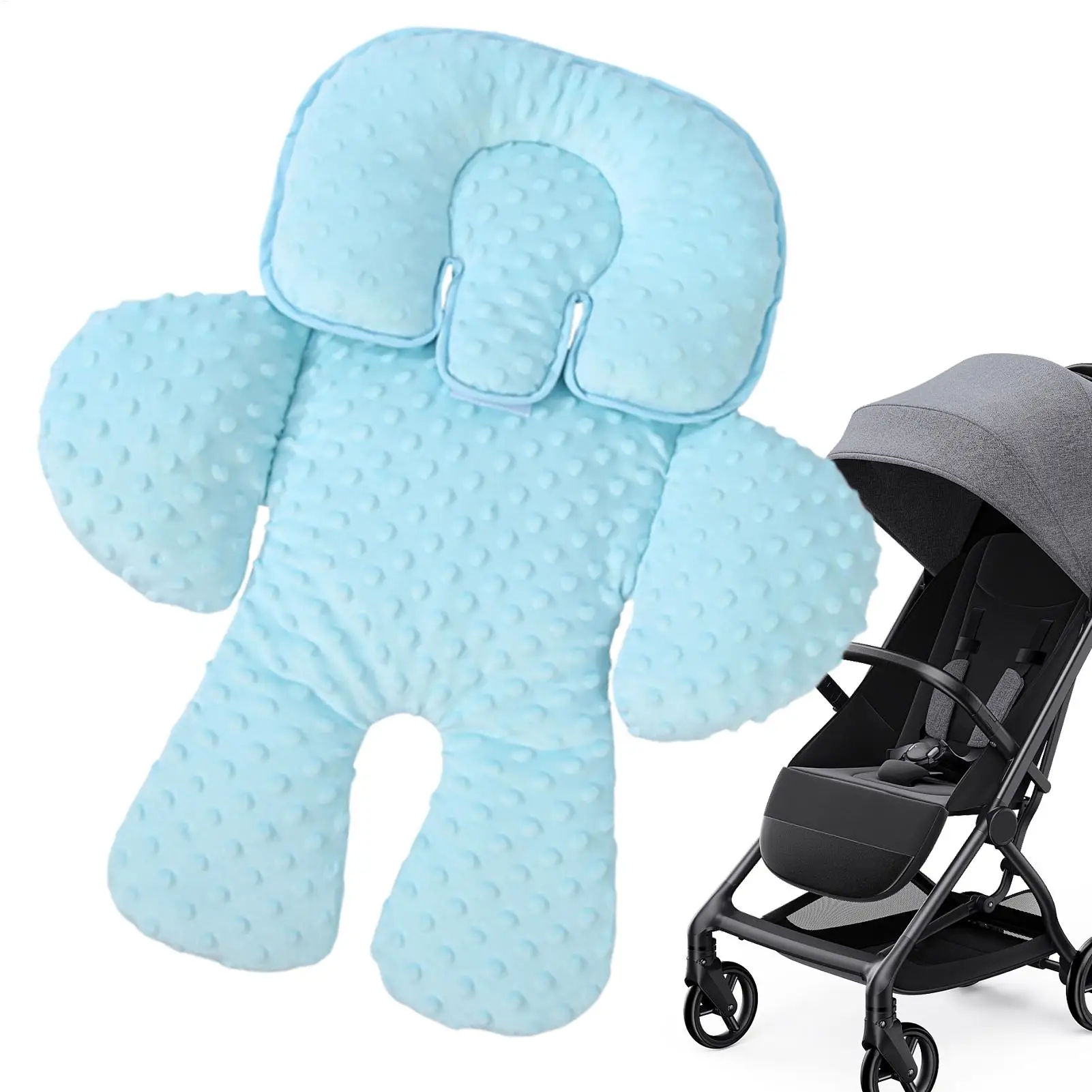 Baby Stroller Cushion Ergonomic Carseat Stroller Insert Children Sleeping Protection Padding for Travel Road Trips Dining