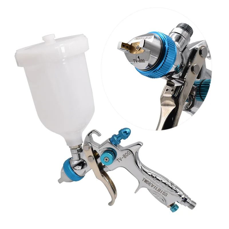 

TV-800 professional spray gun HVLP spray gun with adapter, no cleaning cup, 400cc spray gun, paint spraying machine