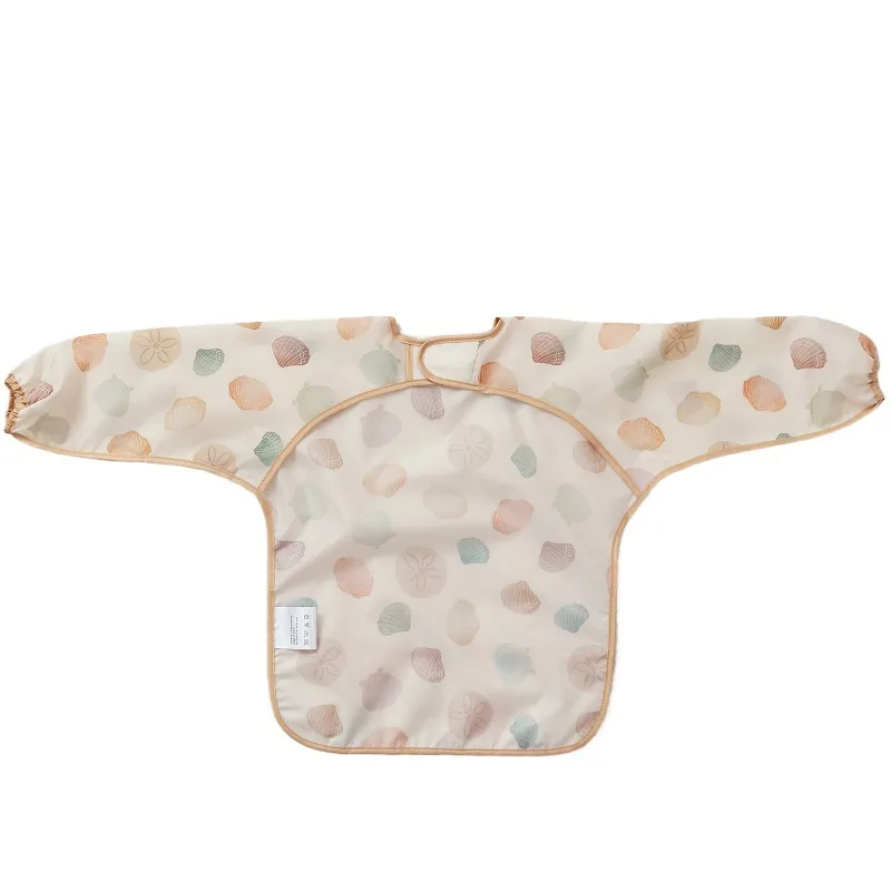 1 قطعة المرايل الطفل مقاوم للماء لطيف الرضع الأكل الطفل رسم طويلة الأكمام المئزر التغذية الذاتية الطفل 0-3 سنوات