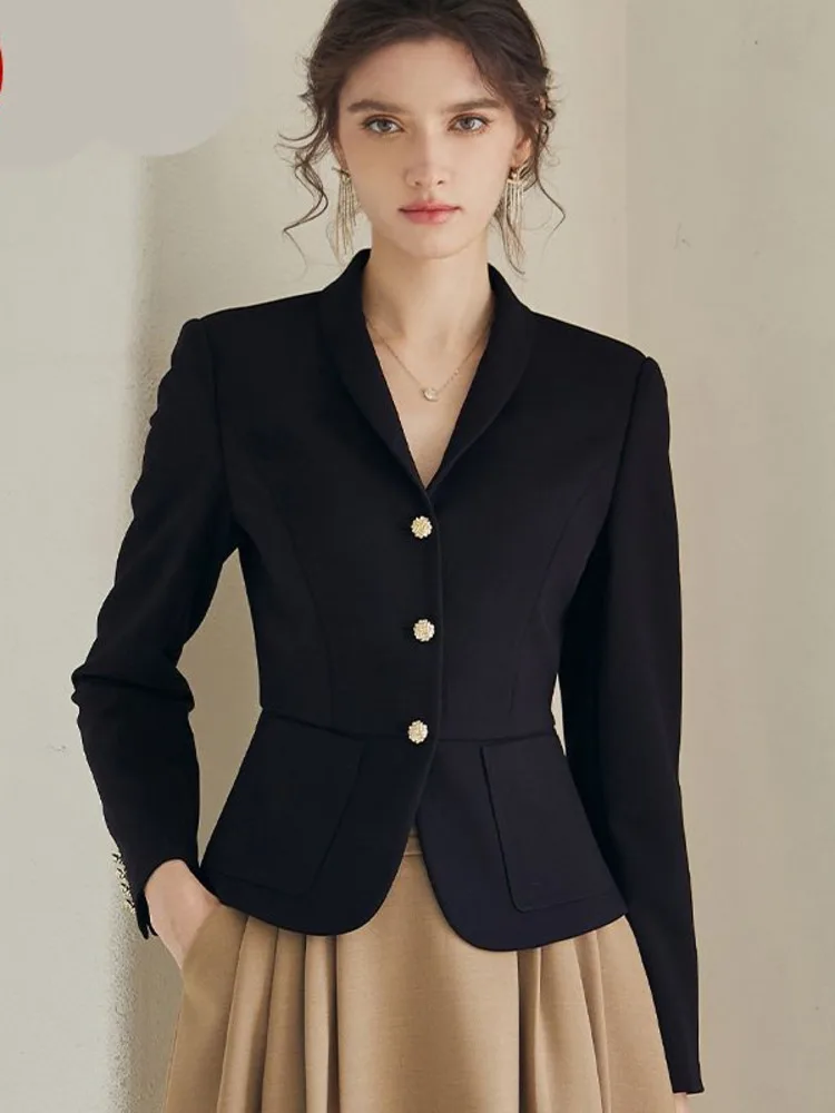 Women\'s Blazers Long Sleeve Solid Color Casual Professional Vintage Temperament Elegant Comfortable Chic Clothing New