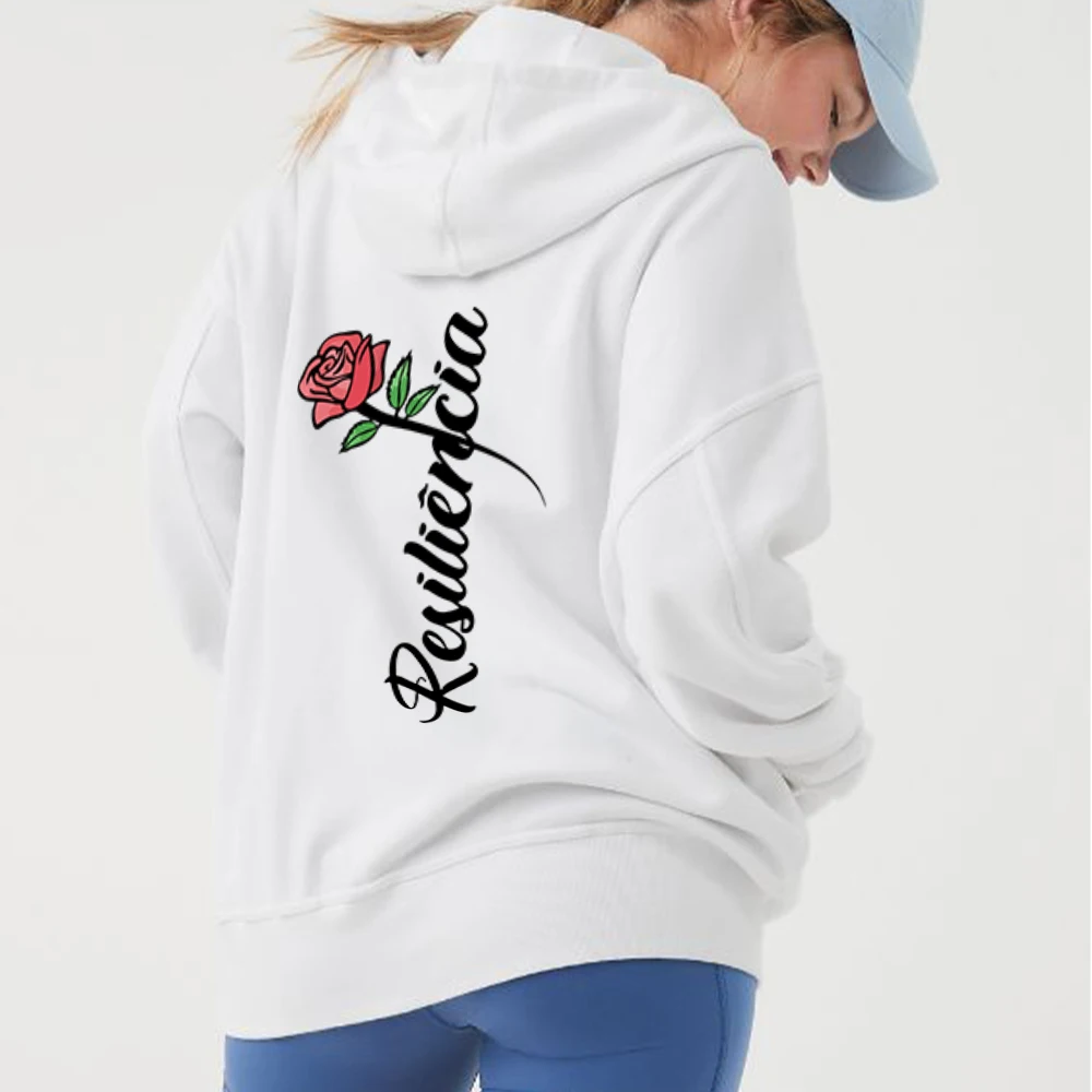 Rose Print Autumn Winter Sweatshirt Graphic Zip up Hoodies Y2k Vintage Jacket Women Men Zipper Cardigan Hoodies Streetwear