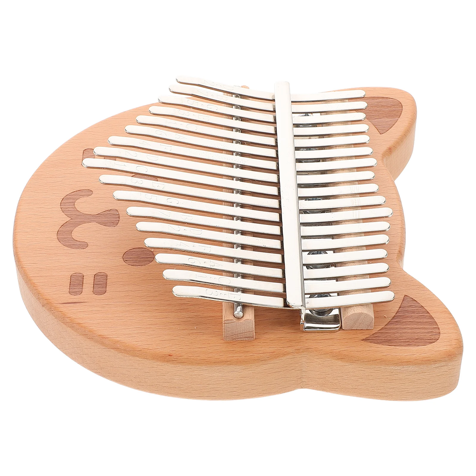 بيانو إصبع خشبي مكون من 17 مفتاحًا للمبتدئين، أداة موسيقية كاليمبا مدمجة مع صوت أثيري #6