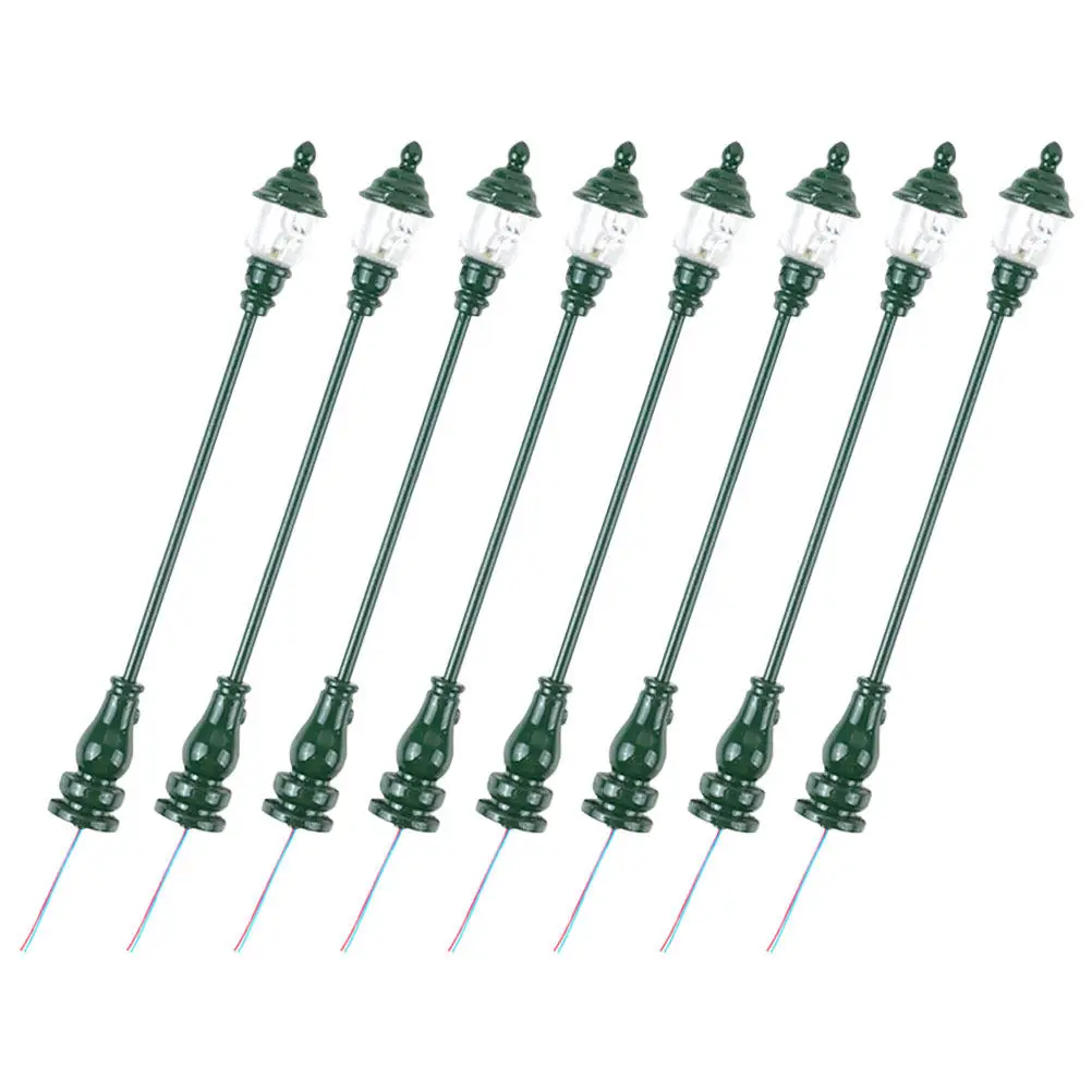 

8Pcs Mini Street Lamp Sand Table Accessories Miniature Yard Lights Decorative Landscape Garden Ornaments for DIY Houses Micro