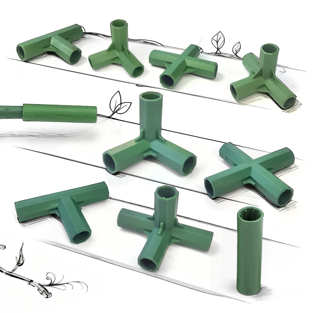 

11 мм/16 мм разъемы для поддержки растений, соединители для рамок для сборки теплиц, для подставок для цветов, кронштейн, садовые аксессуары