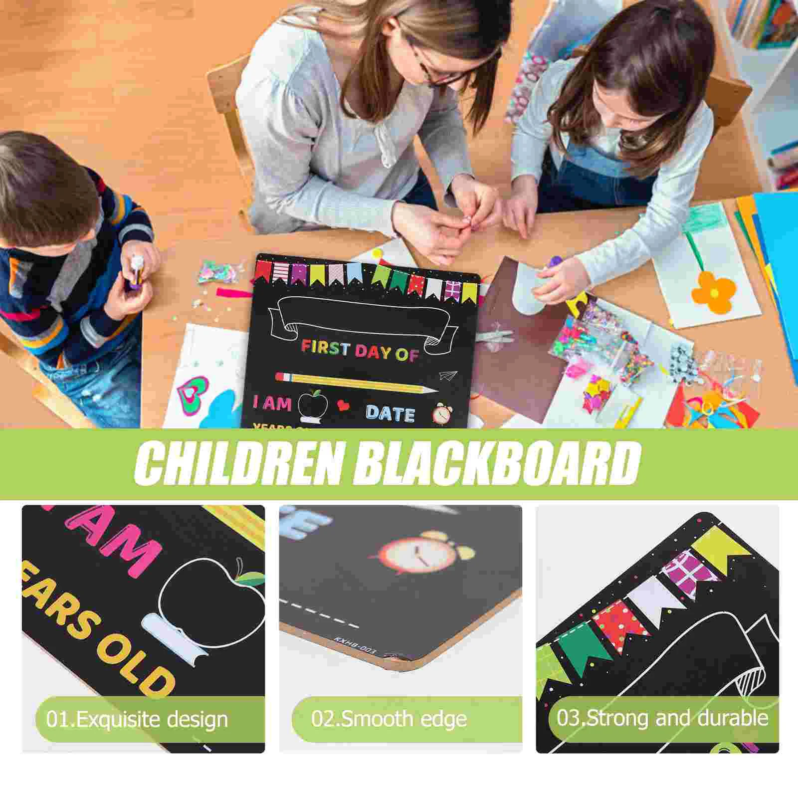 Double-sided School Board Children Chalkboard Kids Supply Accessory Sign Multi-function Erasable