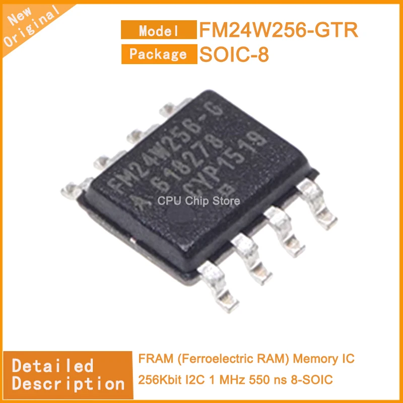 5Pcs/Lot   New Original  FM24W256-GTR  FM25W256-GTR  FRAM (Ferroelectric RAM) Memory IC 256Kbit SPI 20 MHz 8-SOIC