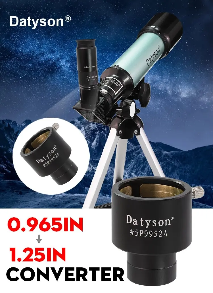 Datyson 0,965 Zoll auf 1,25 Zoll Teleskop-Okularadapter - Aluminiumlegierung-Schnittstelle, Geeignet für Astronomische Teleskope – Detail 1