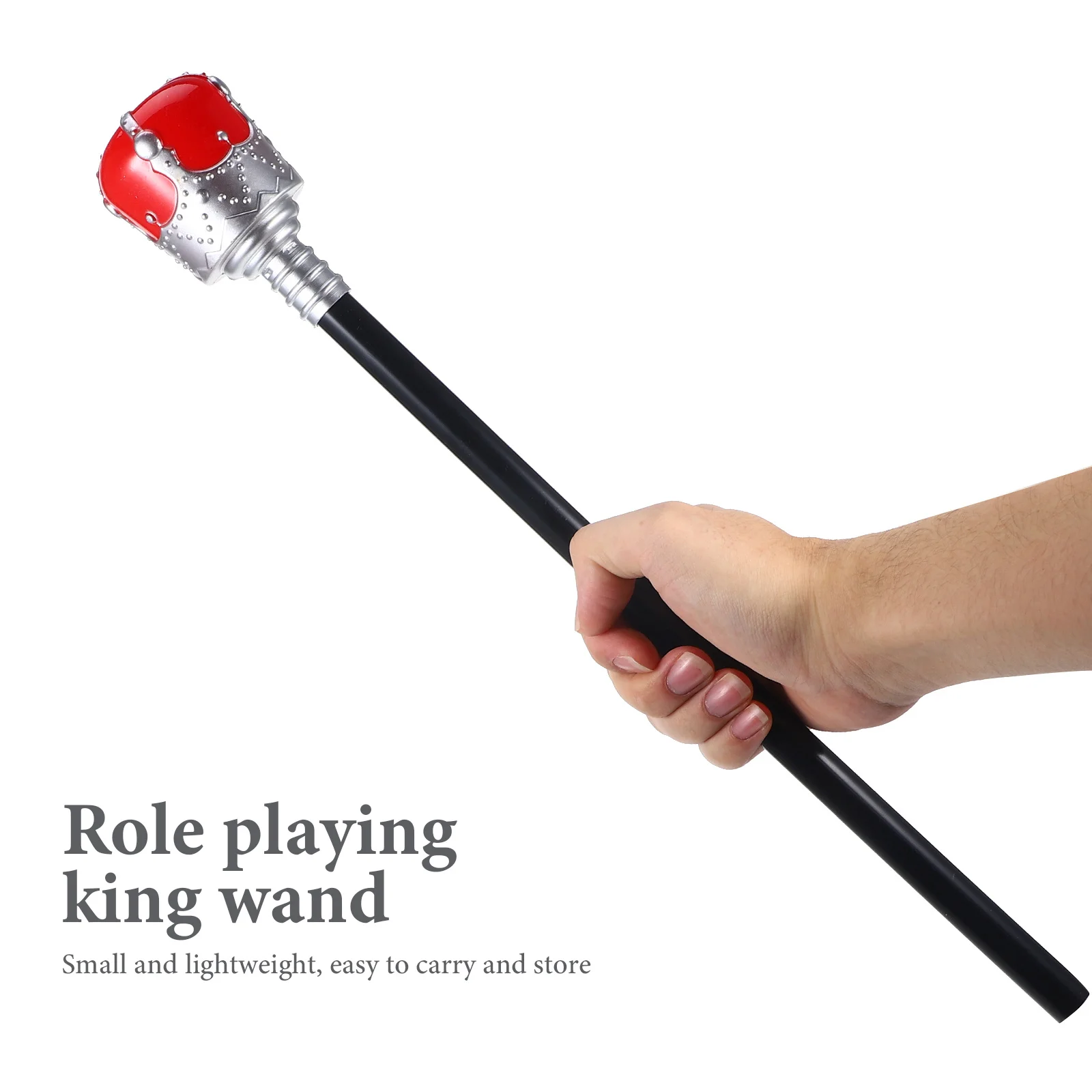 دعامة King Cane البلاستيكية خفيفة الوزن لديكور الهالوين للحفلات التنكرية وإكسسوارات الصولجان الملكي #5