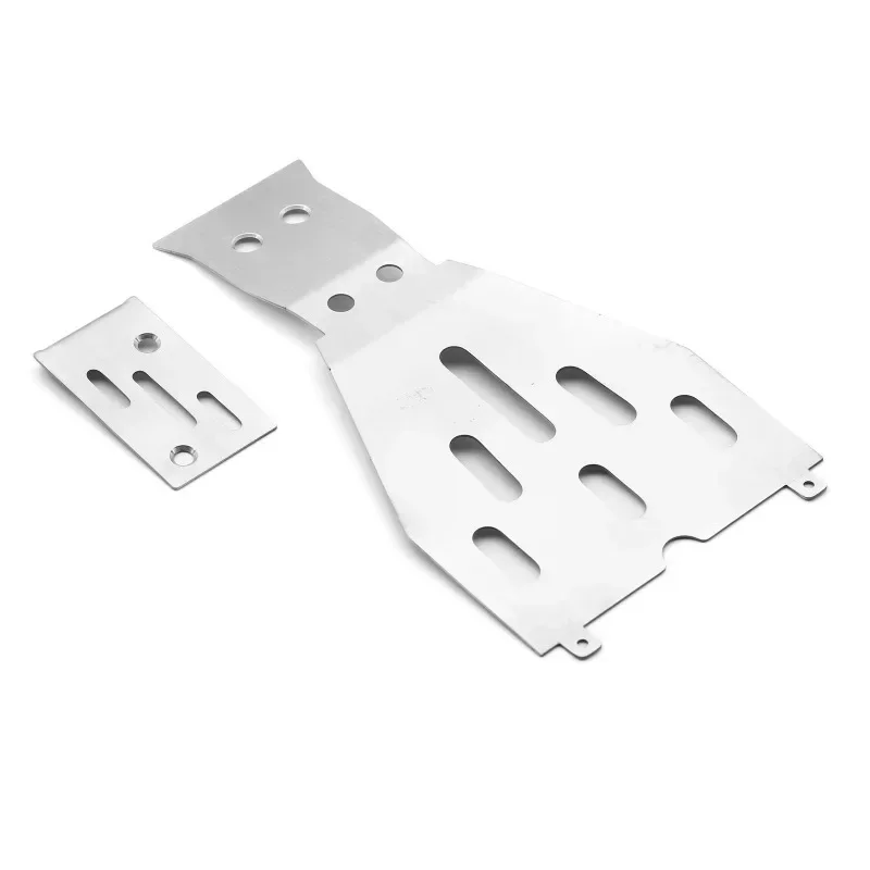 2pcs Stainless Steel Chassis Armor Protector for TRXS 1/10 Ford F-150 Raptor RC Car Upgrade Parts Accessories