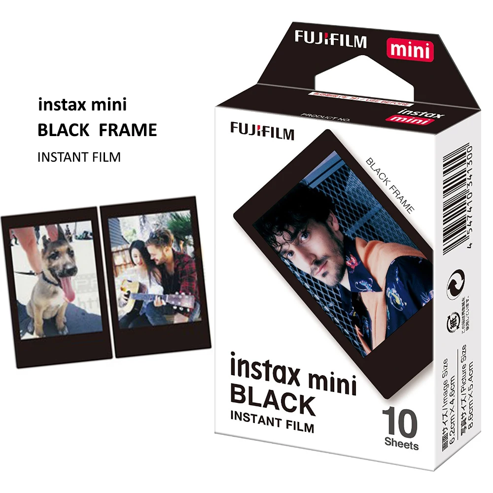 فيلم Fujifilm-Instax Mini 12 ، أحادي الكروم ، أسود ، أزرق سماوي ، 1-5 حزم ، فوجي فوري ميني 11 ، 7s ، 8 ، 25 ، 50s ، 70 ، 90