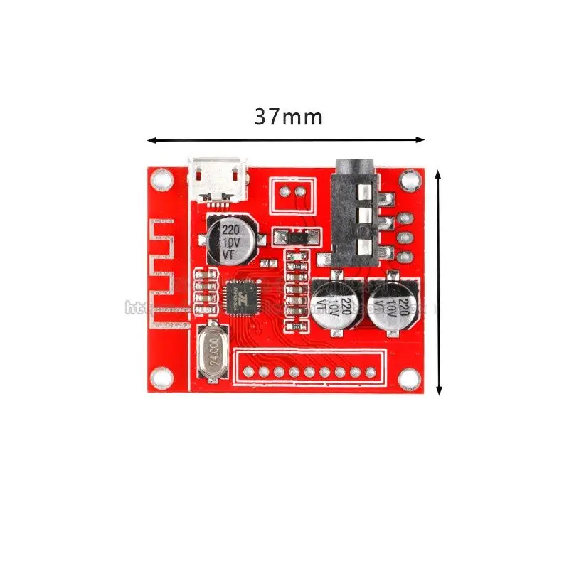 Módulo receptor de áudio bluetooth, placa de receptor de circuito sem fio bluetooth 5.0, saída de áudio estéreo de alta qualidade