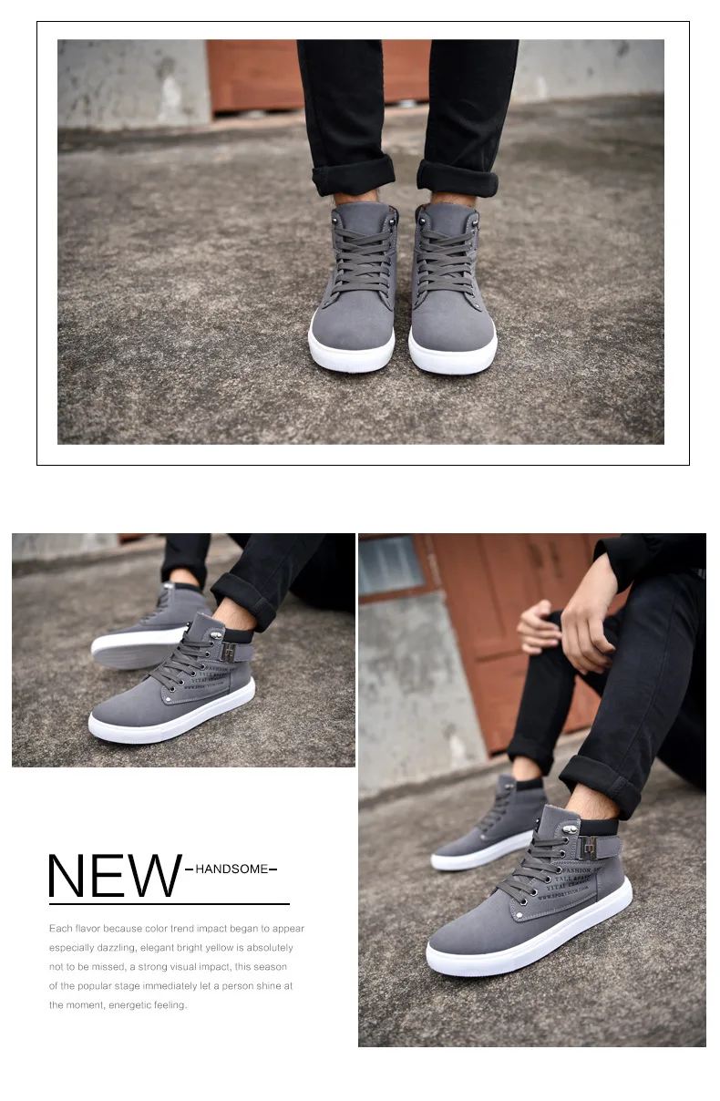 Leinwand Stiefeletten für Mann 2024 Mode Casuals Männer Schuhe Winter Plüsch Warme Männliche Leinwand Schuhe Schuhe Große Größe 46 47 – Detail 18
