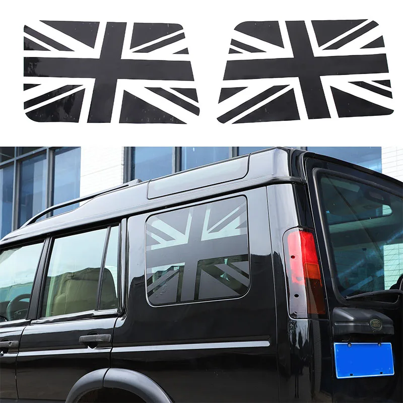 Zinky Naklejka winylowa na tylną szybę boczną do Land Rover Discovery 2 LR2 1998-2003 Czarny Akcesoria do modyfikacji zewnętrznej