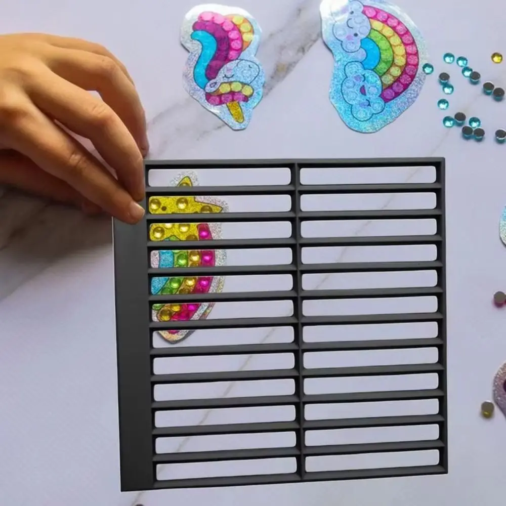 3D Diamond Drawing Ruler Anti-Slip Lightweight Gem Painting Rulers High Precision Gem Painting Grid