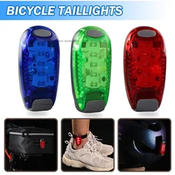 1pc LED Safety Light Clip On Waterproof Blue/Red/Green 3 Light Modes Night Strobe Flashing Walking Running Cycling Lamp