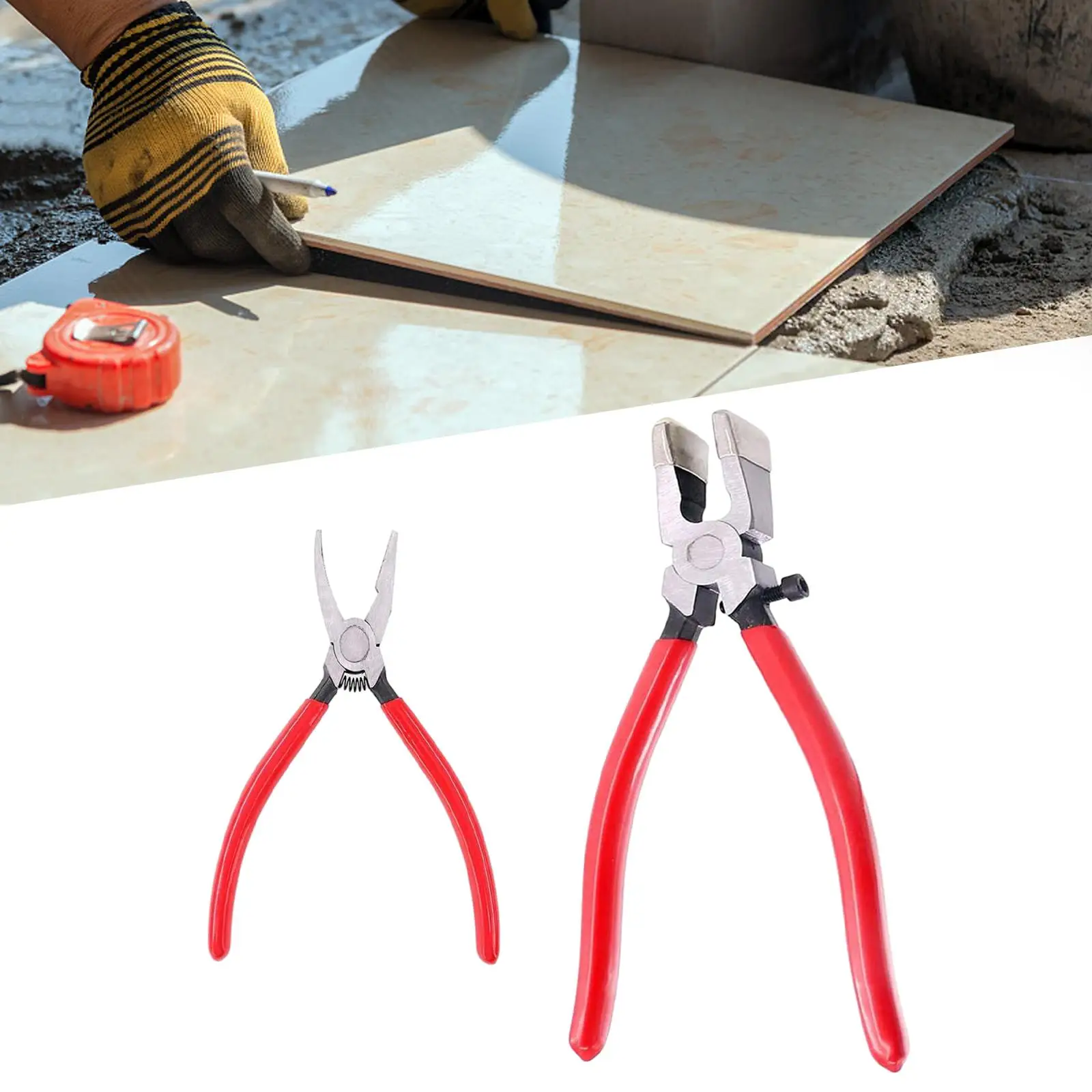 Glass Running Pliers Tool Steel Glass Cutting Tool Key Fob Pliers Glass Breaking Pliers for Mosaic Art Fusing Stained Glass