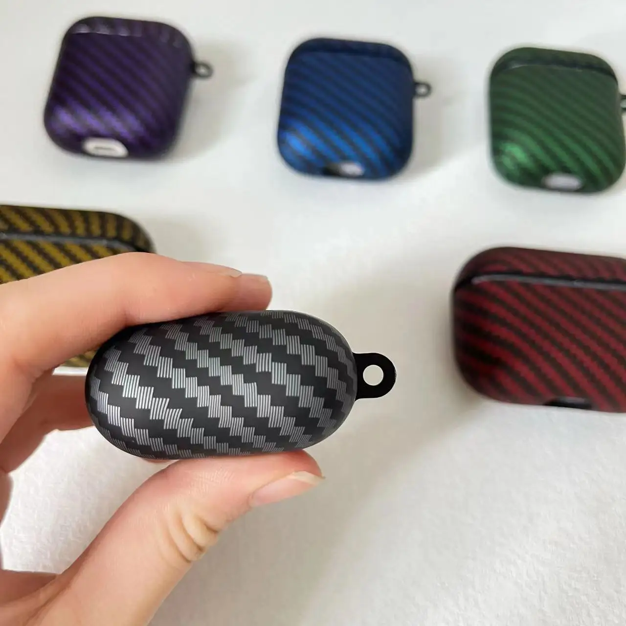 2022新ケースairpodsのためのプロ2 airpods 3 2 1ケース勾配炭素繊維勾配カバーairpodsのためのプロ2アクセサリー