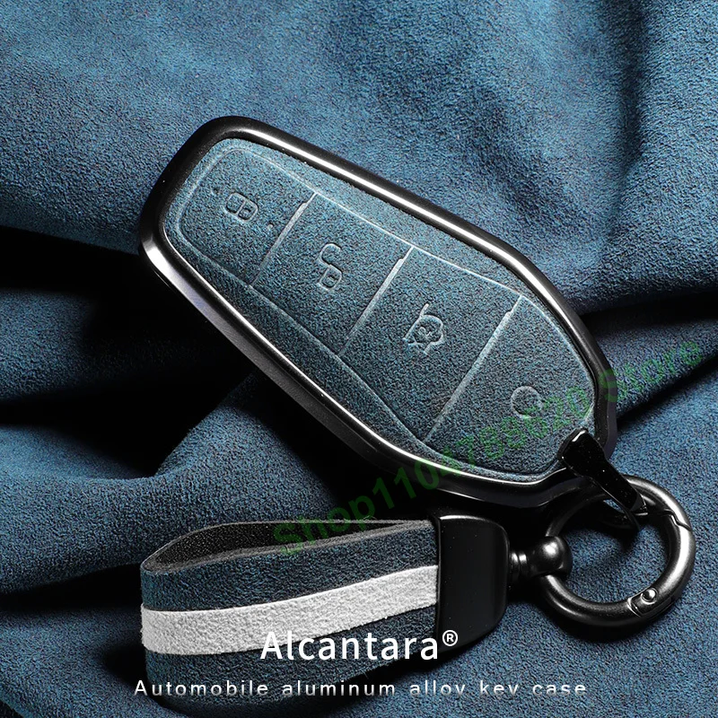 

For BYD Han Ev Shell Song Pro Bag Tang Plusdmi Qin Seal Frigate 07 Car Suede Key Case Cover Flip Fur Keychain