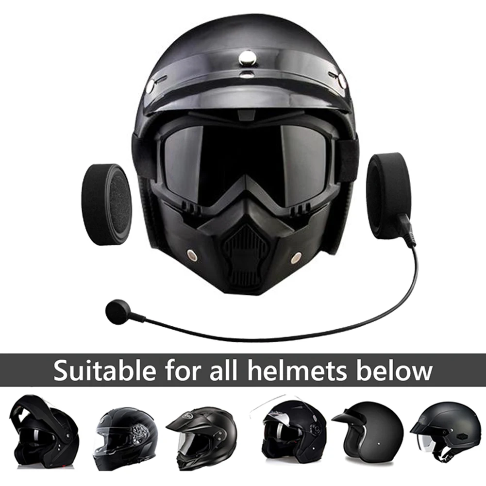 

BT17 Motorcycle Helmet Bluetooth-compatible Wireless Headset Handsfree Earphones Headphones