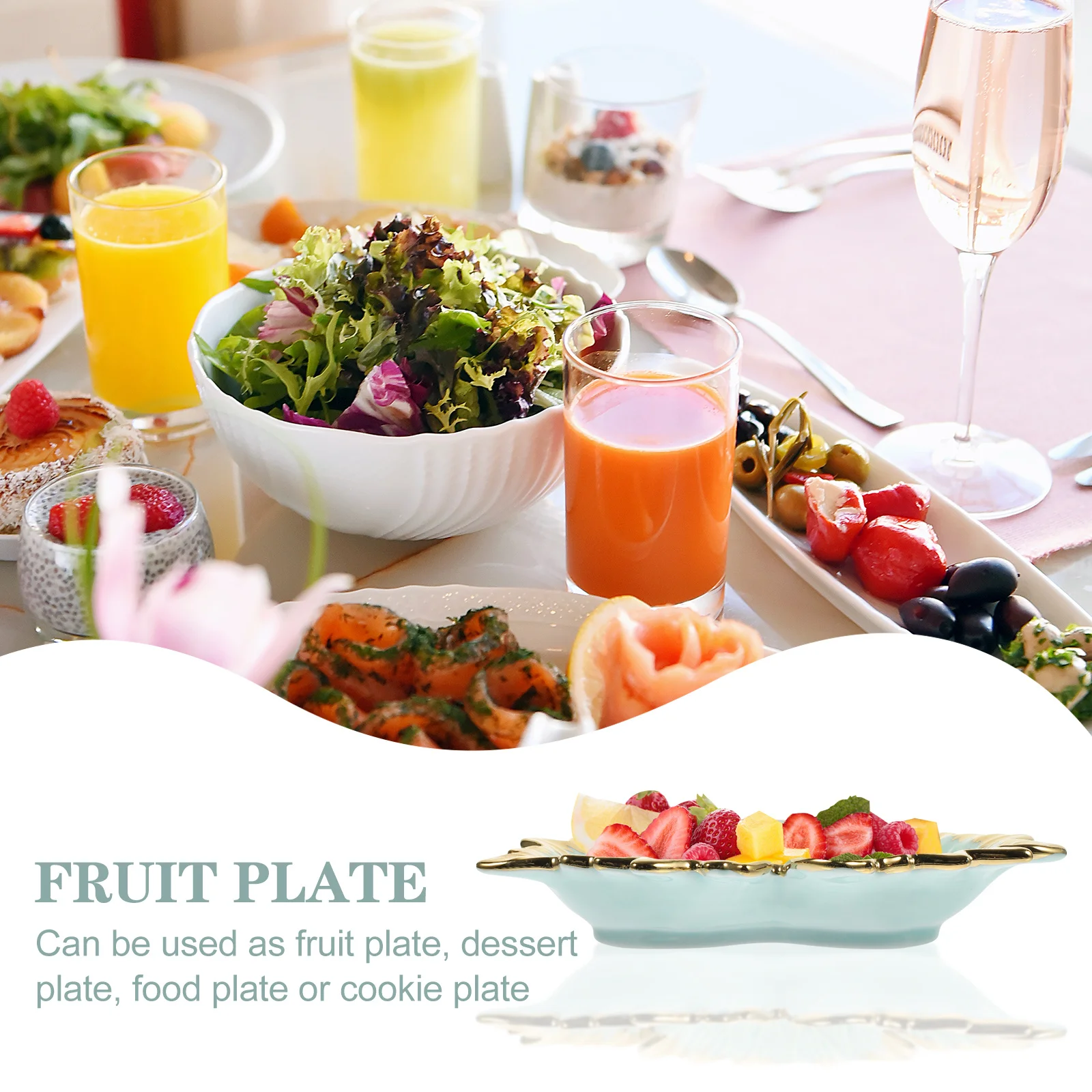 

Decorations Ceramic Tray Home Jewelry Holder Jewellery Dish Decorative Accessories Fruit Plate