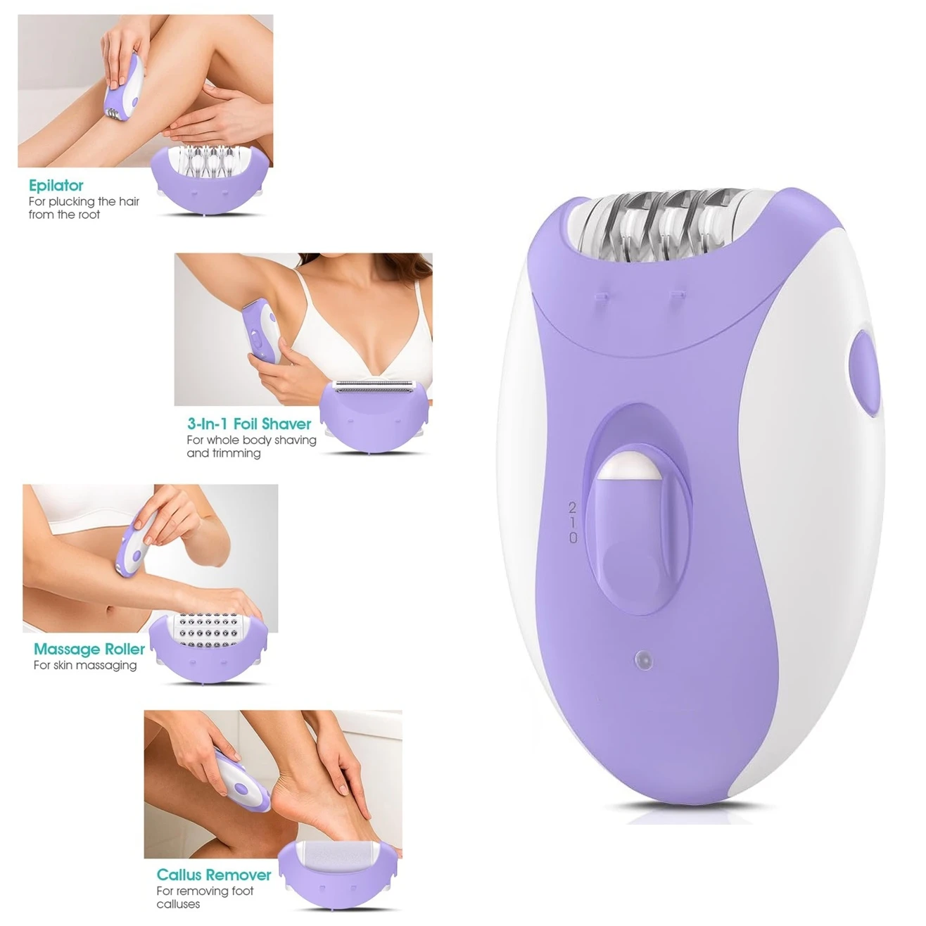 

Kemei 4в1 женский эпилятор электробритва для удаления волос на лице и теле женский триммер для бикини для ног средство для удаления волос подмышек перезаряжаемый