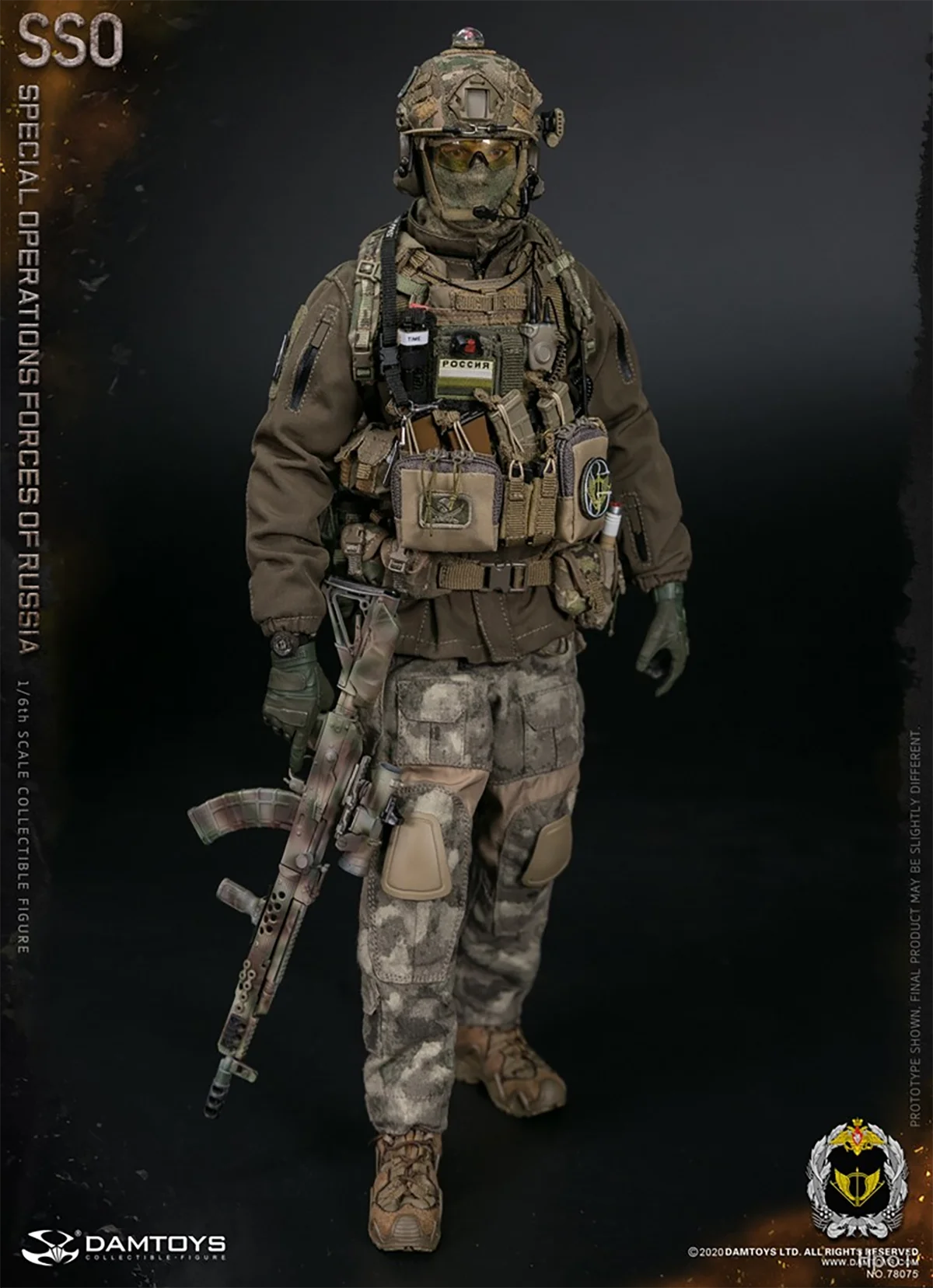 DAMTOYS DAM78075 1/6 SSO Special Operations Forces Of Russia Male Soldier Action figure Doll Full Set Collectible Toy