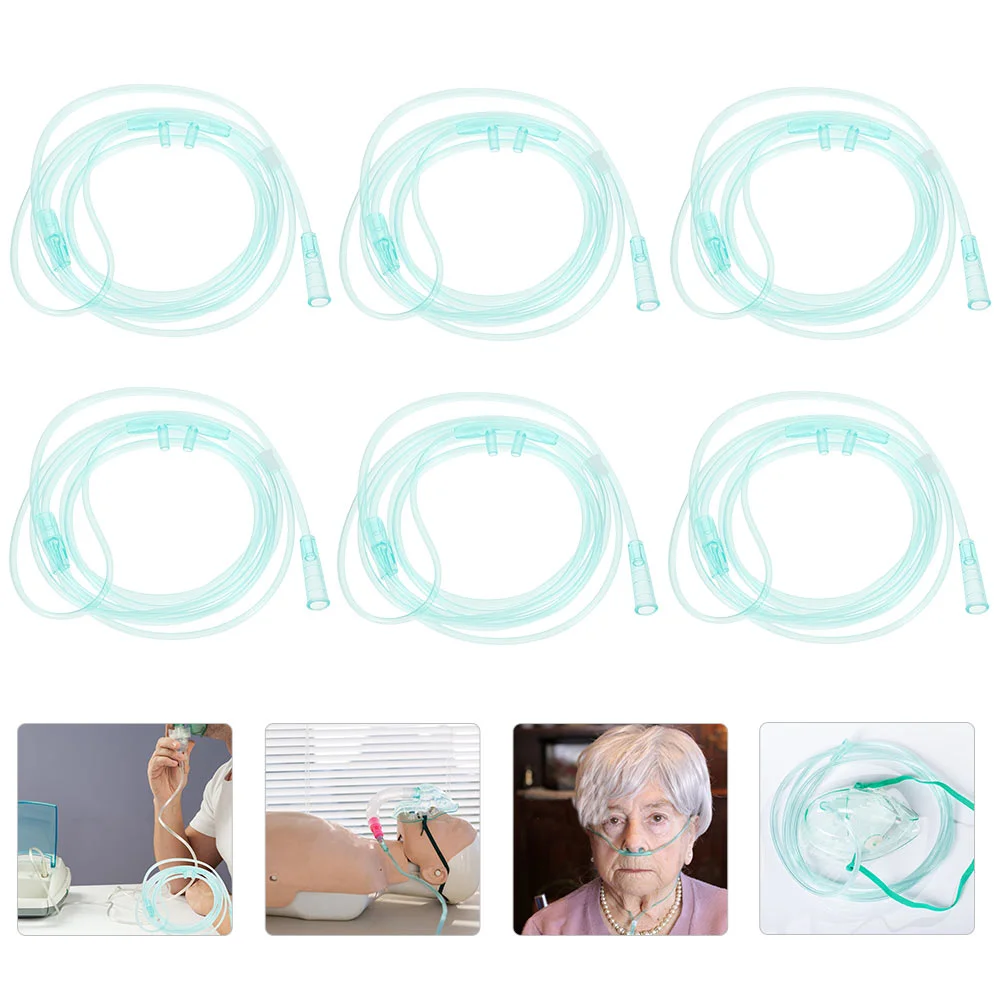 12 Pcs Disposable Nasal Oxygen Cannula Tubing Home Hospital Supplies Tube Medical Pipe Plastic Single Use for Concentrator