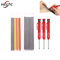 9Pcs/set Carpenter Pencil Lead Refills 2.8 Mm Solid Mechanical Carpenters Pencils Refill Replacement For Deep Hole Marker