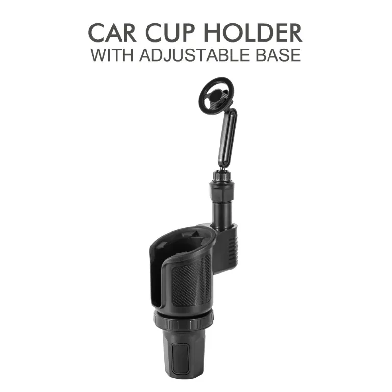 360 degree adjustable base car interior bracket, new 2-in-1 car magnetic phone cup holder, suitable for various car models