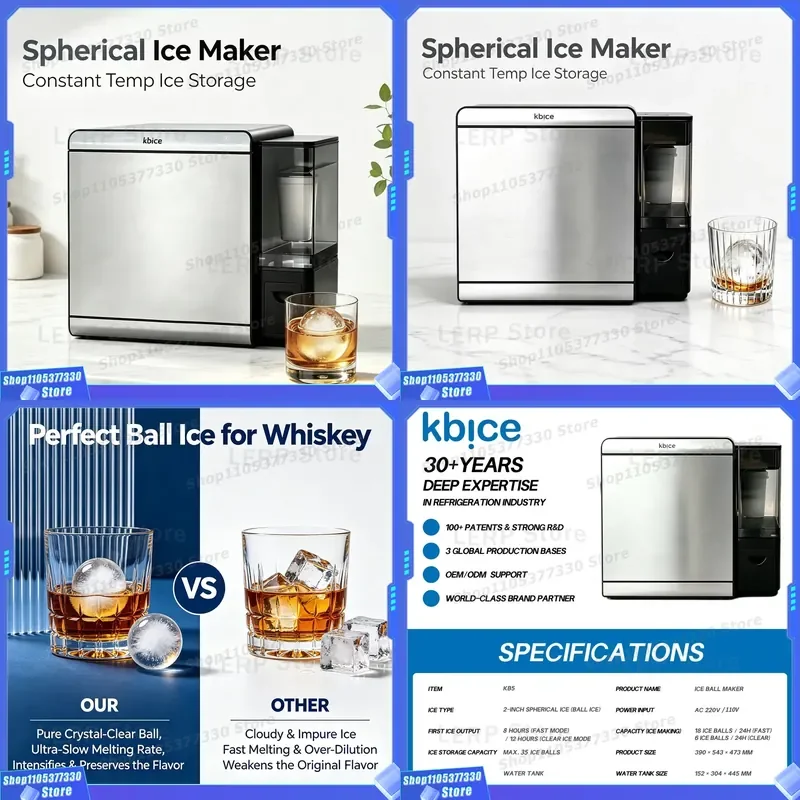 30 years of factory sales experience, specializing in the production of spherical ice machines, with cold storage function,