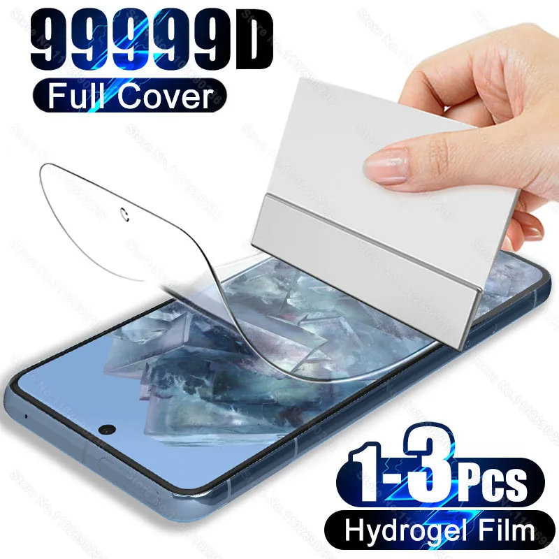 3-1Pcs Full Cover Front Back Screen Protector For Google Pixel 8 7 6 Pro Hydrogel Films For Google 7A 6A Accessories Sott  Film