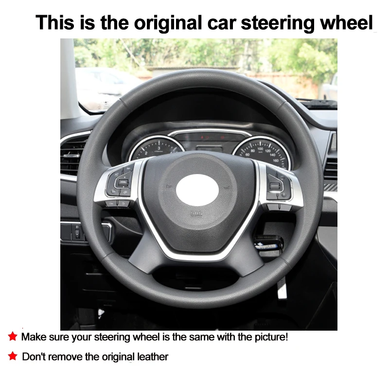 Hand Sewing Stitching Car Steering Wheel Cover for Great Wall Hover Wingle 7 Braid On Steering-Wheel Wrap Hand Bar Pretector