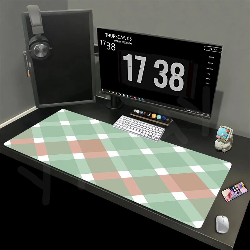 Diamond Pattern Lock Edge Mousepads Large Gaming Mousepad Keyboard Mats Waterproof Mouse Mat Beast Desk Pad For Gift Mouse Pads