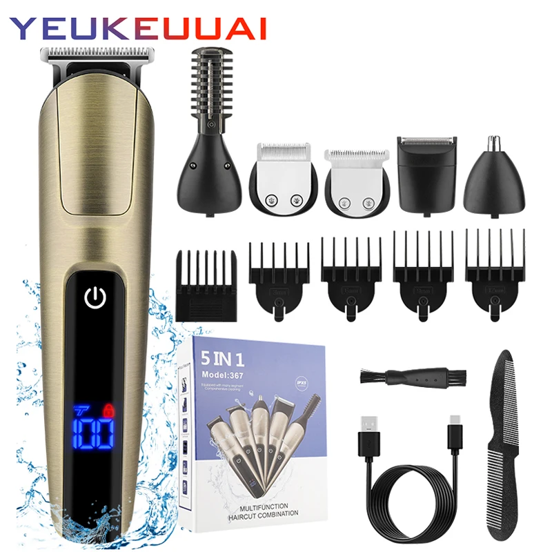 

Удобный набор для чистки волос Unicorn 6-в-1, мужская бритва, металлический триммер для волос в носу, глубокая очистка, триммер для удаления волос