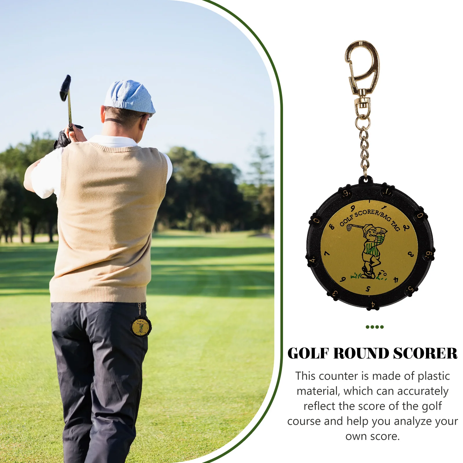 

Golf Scorer Tool Handheld Number Click Counters Accessories Goalkeeper Abs Golfing